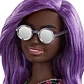 Barbie Fashionista Morena Con Pelo Morado Mattel Fxl58 - Miniatura 2