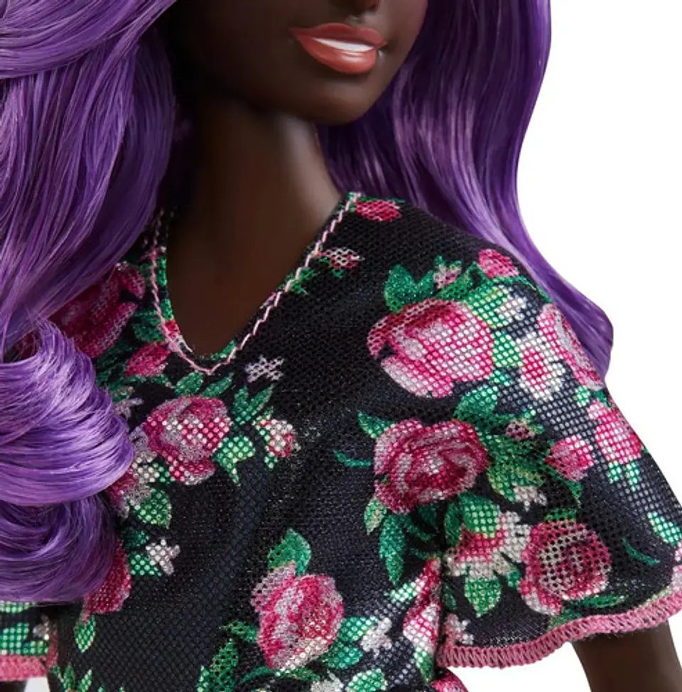 Barbie Fashionista Morena Con Pelo Morado Mattel Fxl58 3
