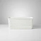 Cesta De Plástico Tejido Almacenamiento Organización 29cm  - Miniatura 6