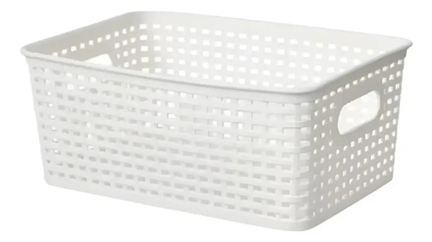 Cesta De Plástico Tejido Almacenamiento Organización 29cm  7