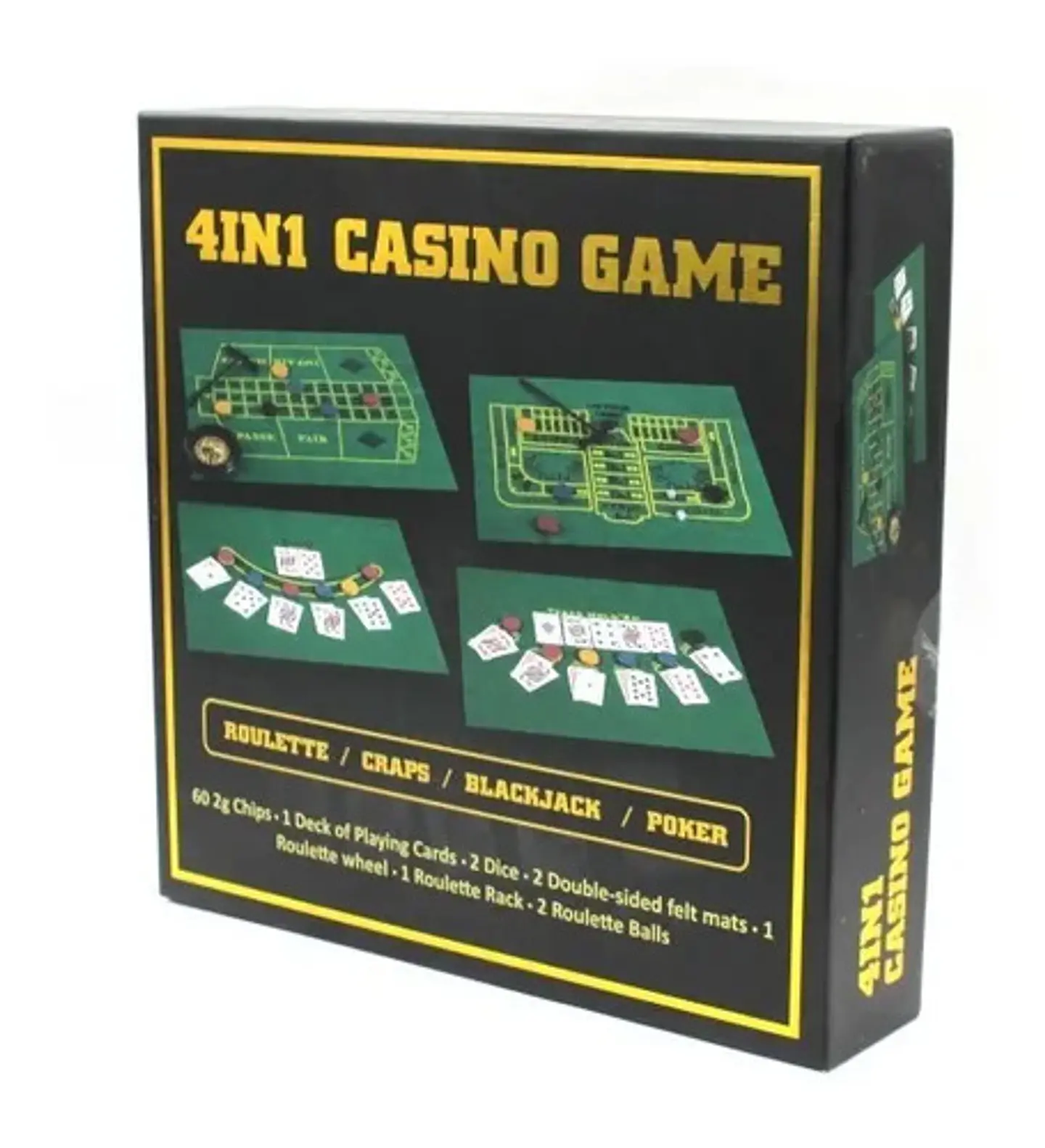 Set Casino 4 En 1 Blackjack Craps Roulette Poker Game Gn8116 2
