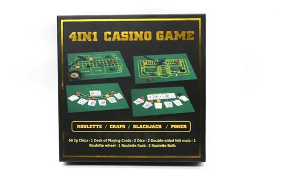 Set Casino 4 En 1 Blackjack Craps Roulette Poker Game Gn8116 4