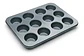 Lata Molde Antiadherente 12 Cupcakes Mini Muffins 25x19cm Color Gris / Bb3002 - Miniatura 1