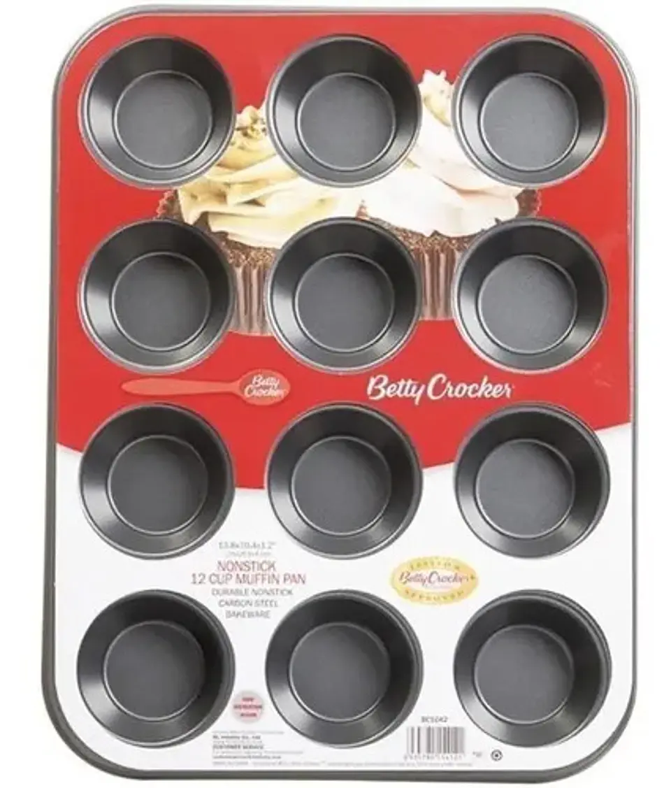 Lata Molde Antiadherente 12 Cupcakes Mini Muffins 25x19cm Color Gris / Bb3002 3