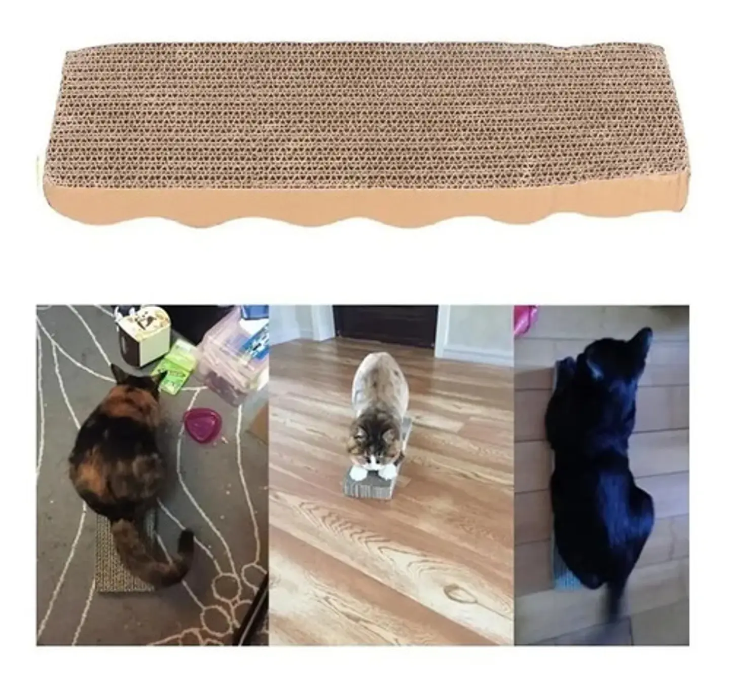 Rascador Alfombra Marrón Gatos Pet Cartón Corrugado 3