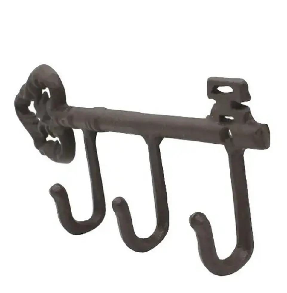 Gancho Llaves Metal Forjado Garden Jardin Deco Rectangular Elegante 2