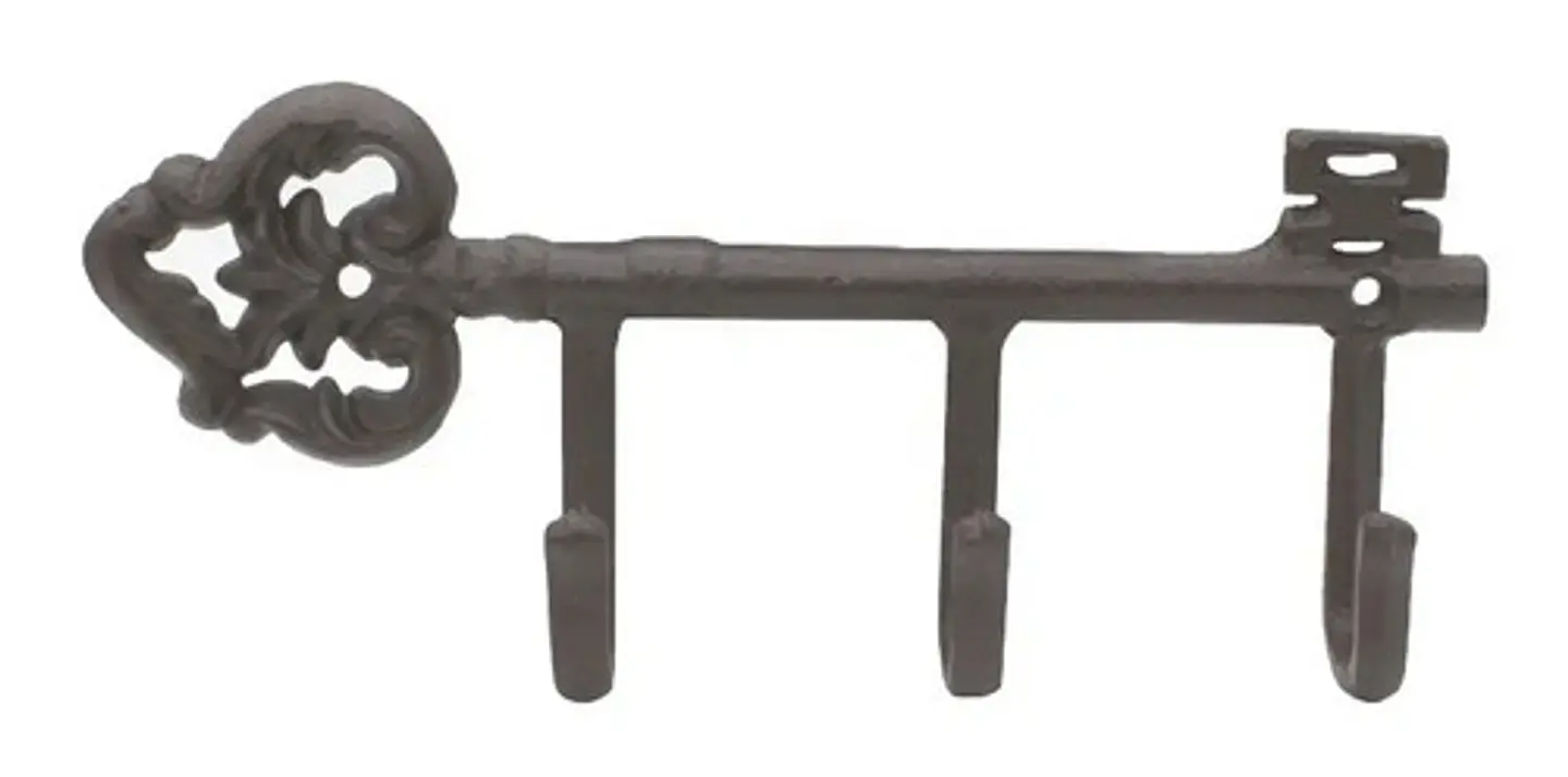 Gancho Llaves Metal Forjado Garden Jardin Deco Rectangular Elegante 3
