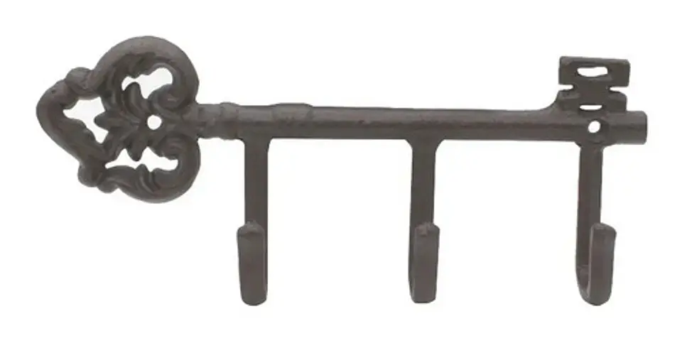 Gancho Llaves Metal Forjado Garden Jardin Deco Rectangular Elegante 3