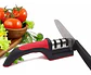 Afilador Cuchillos Rama Design Acero Inoxidable 3 Etapas Mango Rojo - Miniatura 3