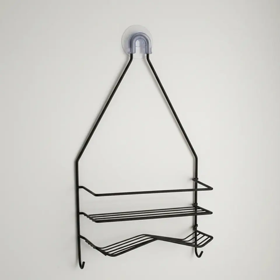 Canastilla Para Baño Organizador Ducha Metálico Cromado  4