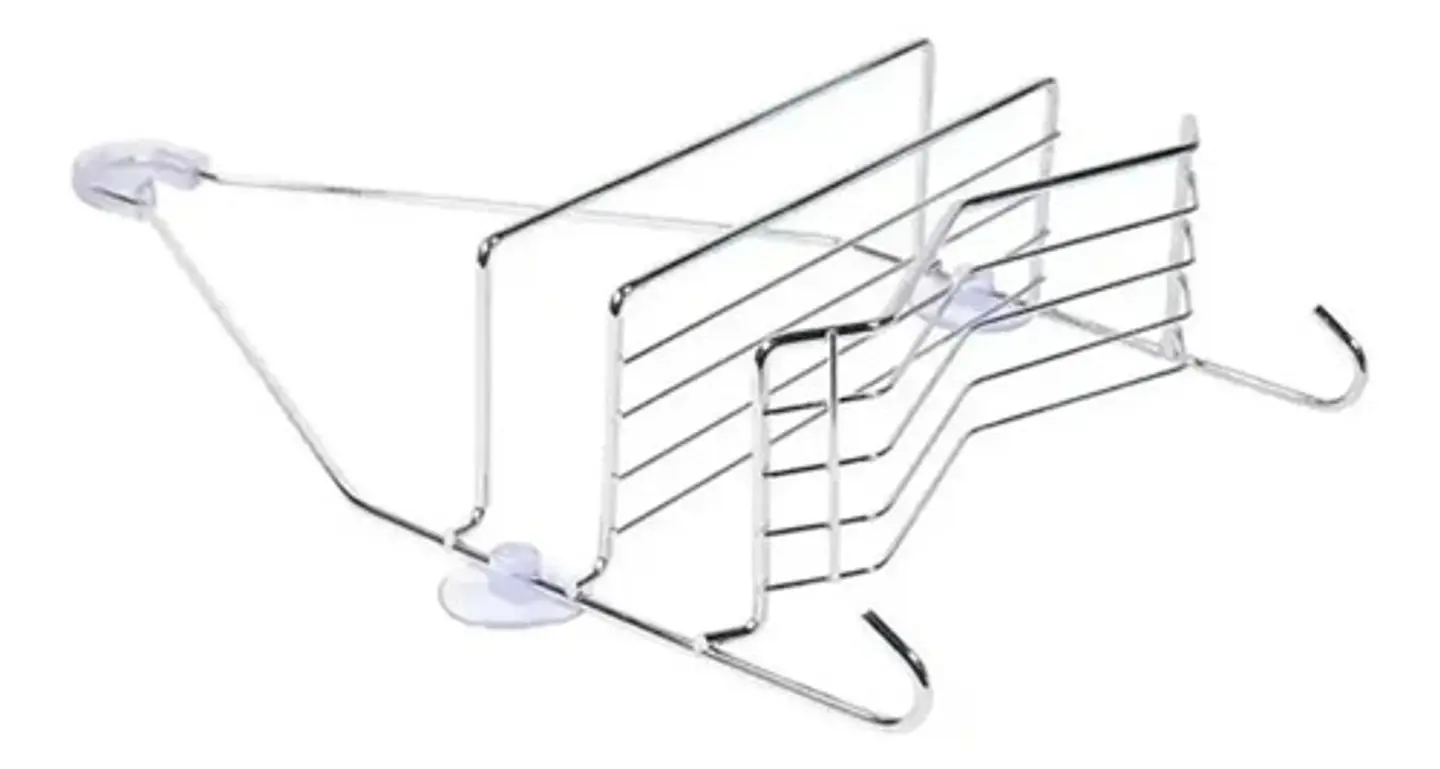 Canastilla Para Baño Organizador Ducha Metálico Cromado  8