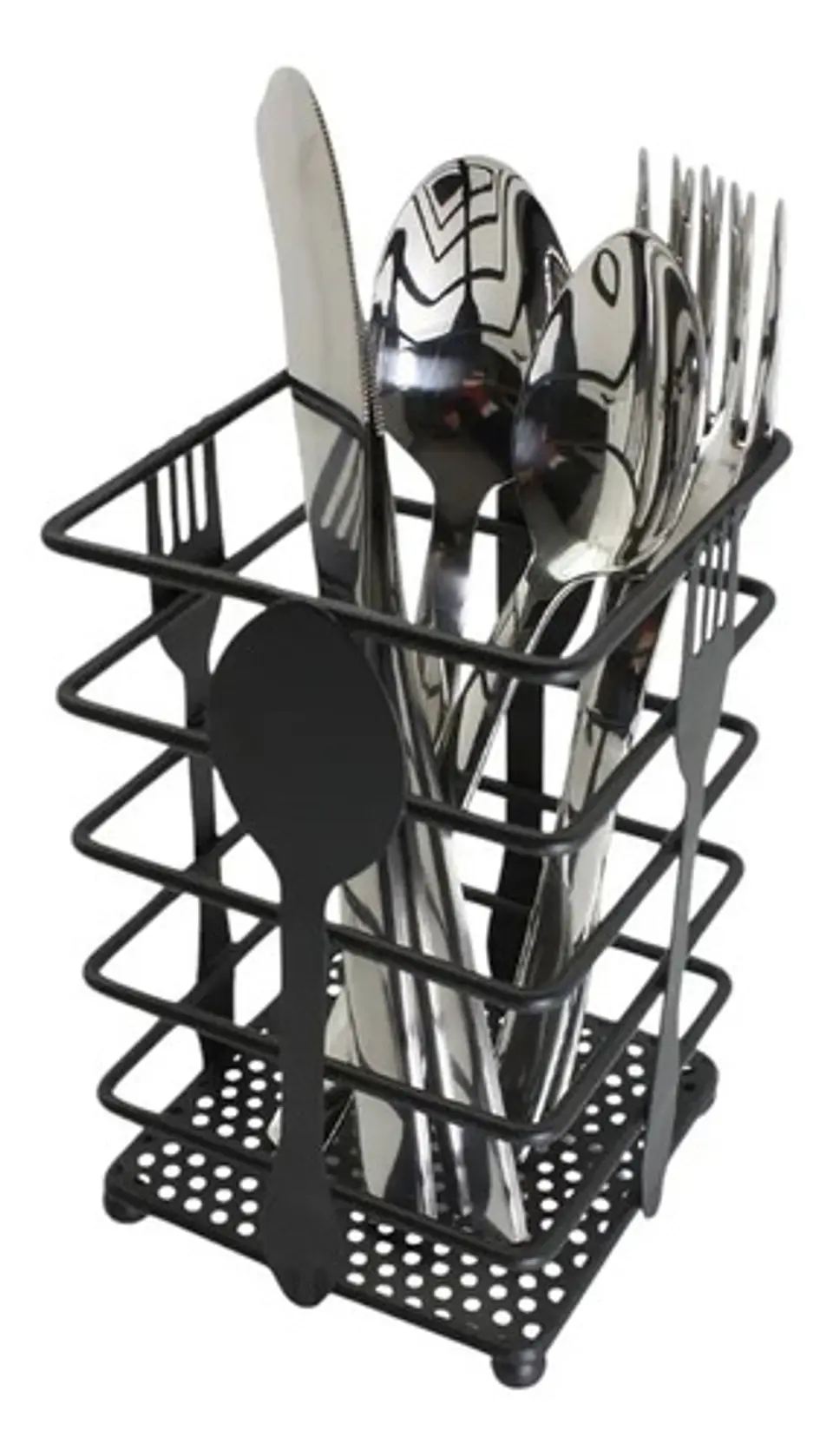 Porta Cubiertos Para Mesa  Metalico Canasta  3076209 4