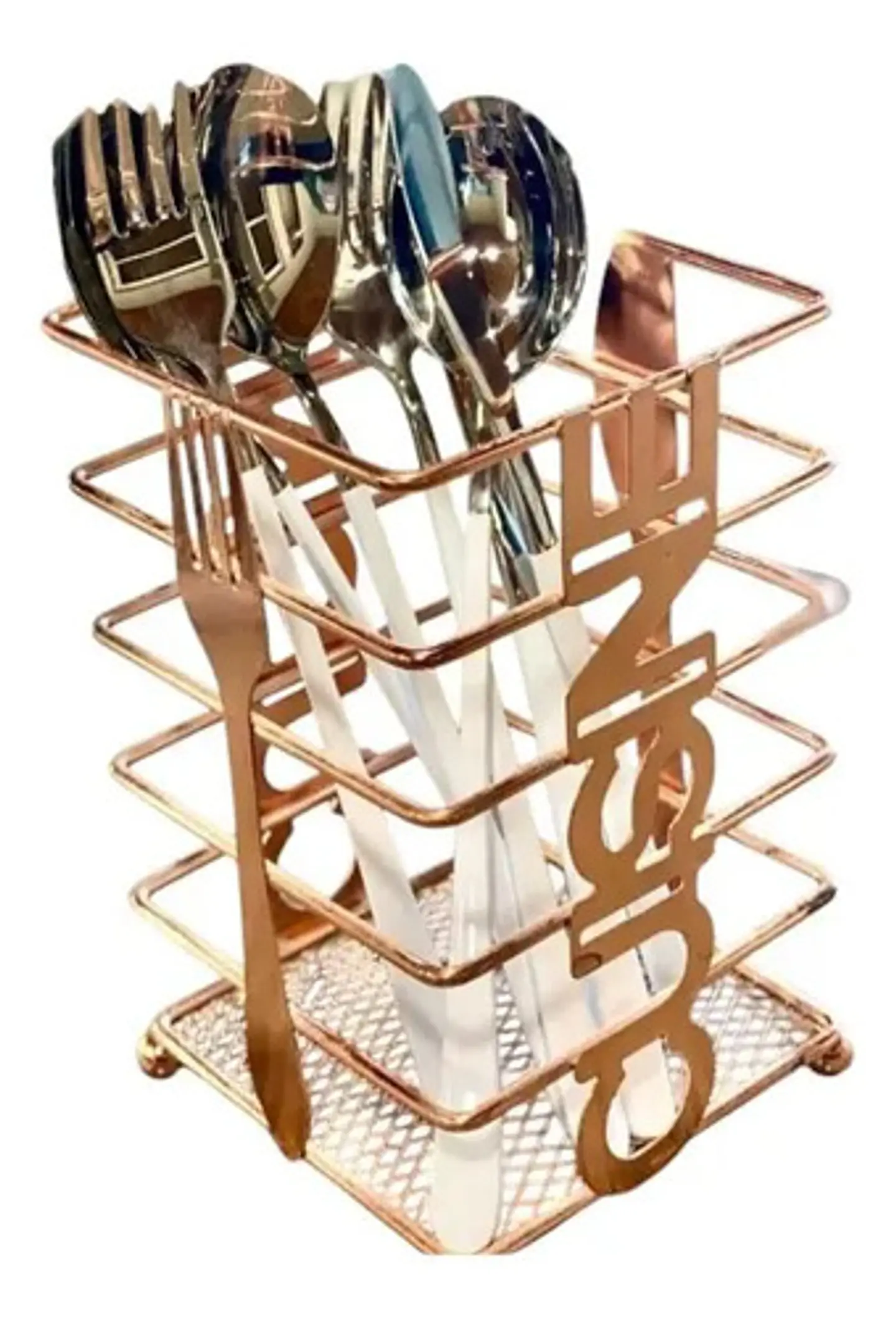 Porta Cubiertos Para Mesa  Metalico Canasta  3076209 7