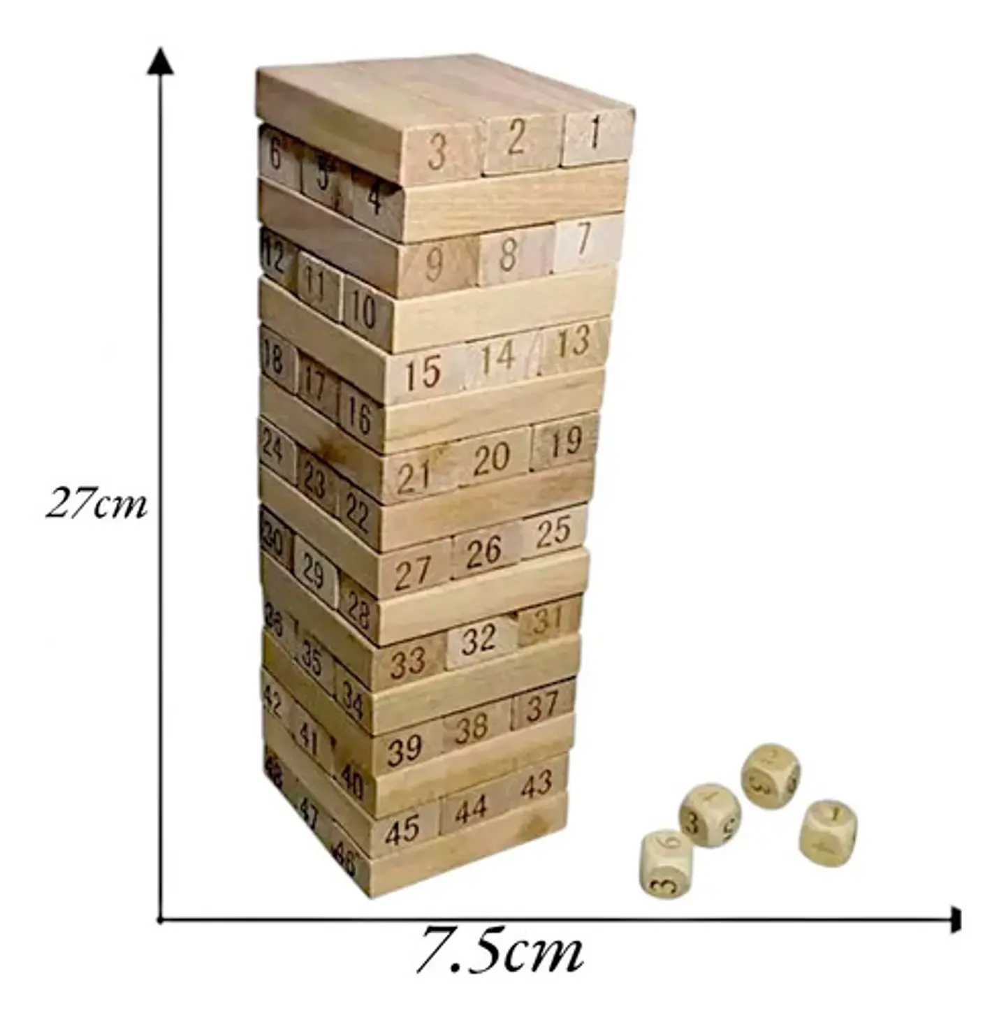 Juego de Mesa Yenga H&D de Madera para Destreza con 54 Bloques 3