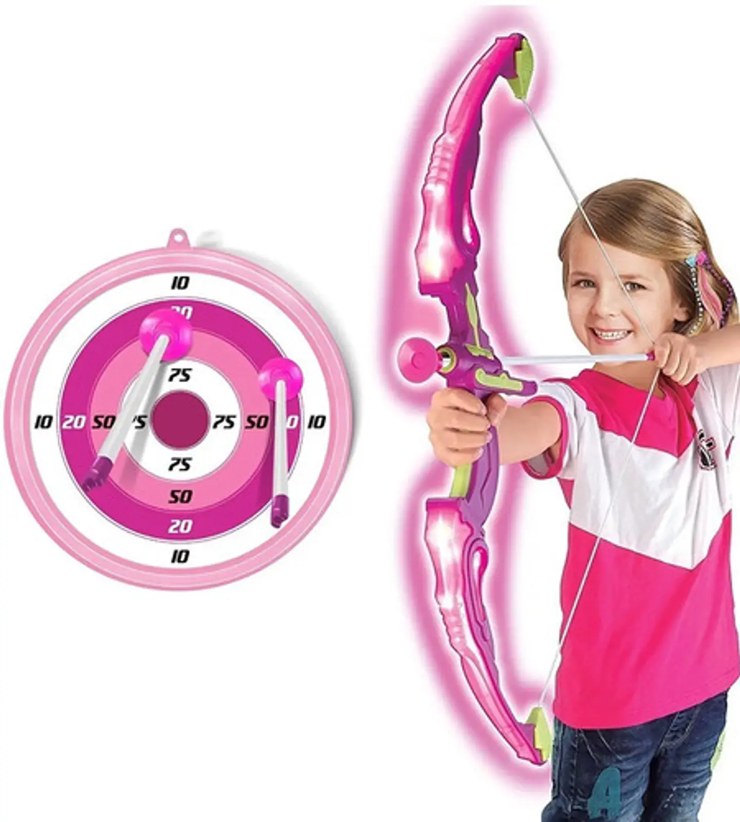 Set Arco Y Flechas Diana Infantil Niño Niña Tiro Al Blanco 5