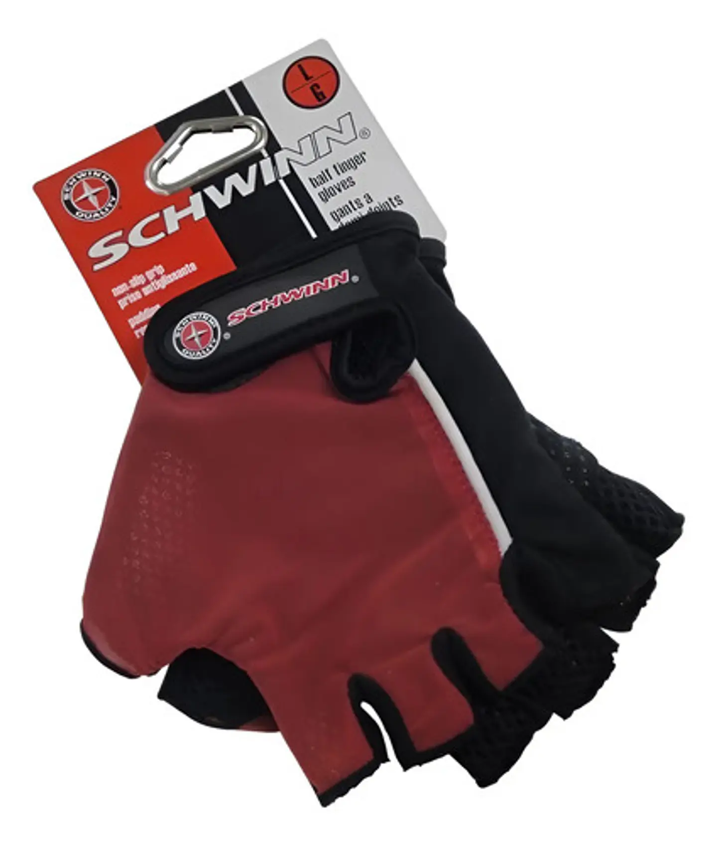 Guantes Cortos Schwinn Ciclista Talla L Rojo Sw-5116pk Rojo G 1