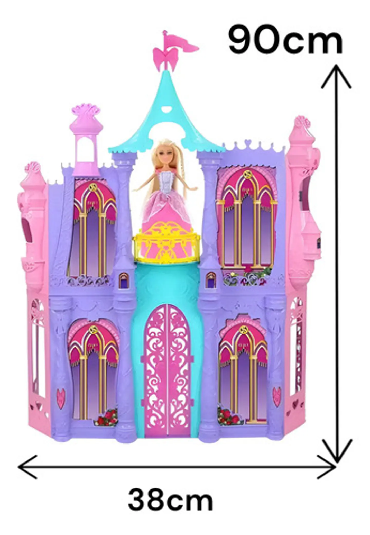 Castillo Princesas Casa De Muñecas 90 Cm Accesorios 24922 Color Multicolor 2