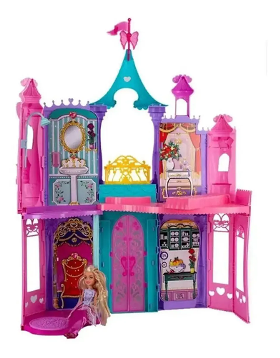 Castillo Princesas Casa De Muñecas 90 Cm Accesorios 24922 Color Multicolor 4