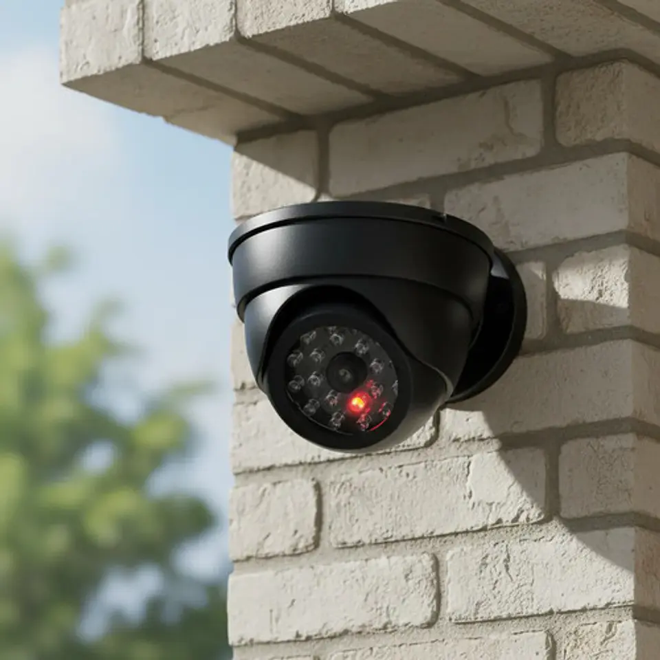Cámara Falsa Domo Dummy Seguridad Led Intermitente 3051297 1