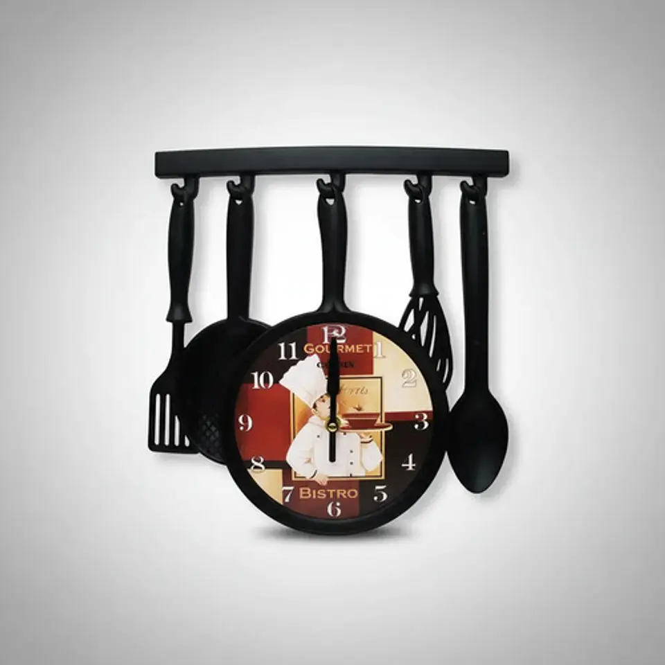 Reloj Pared Cocina Hogar Cuchara Cucharones Decoración 108-1 6