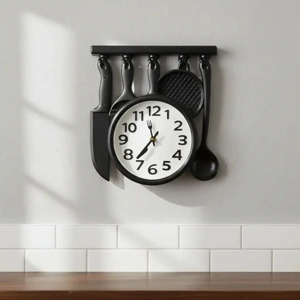Reloj Pared Cocina Hogar Cuchara Cucharones Decoración 108-1 8