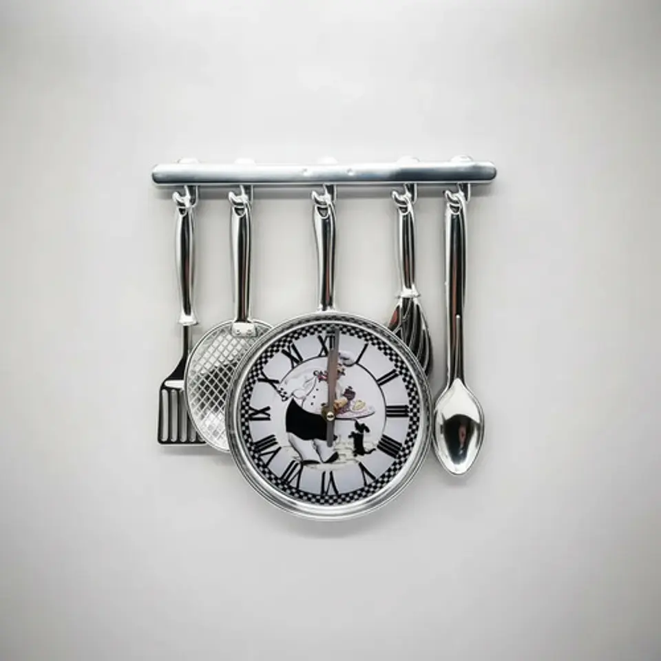 Reloj Pared Cocina Hogar Cuchara Cucharones Decoración 108-1 16