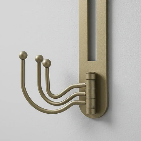 Perchero Puerta Metal Maurice 3 Ganchos Ocre