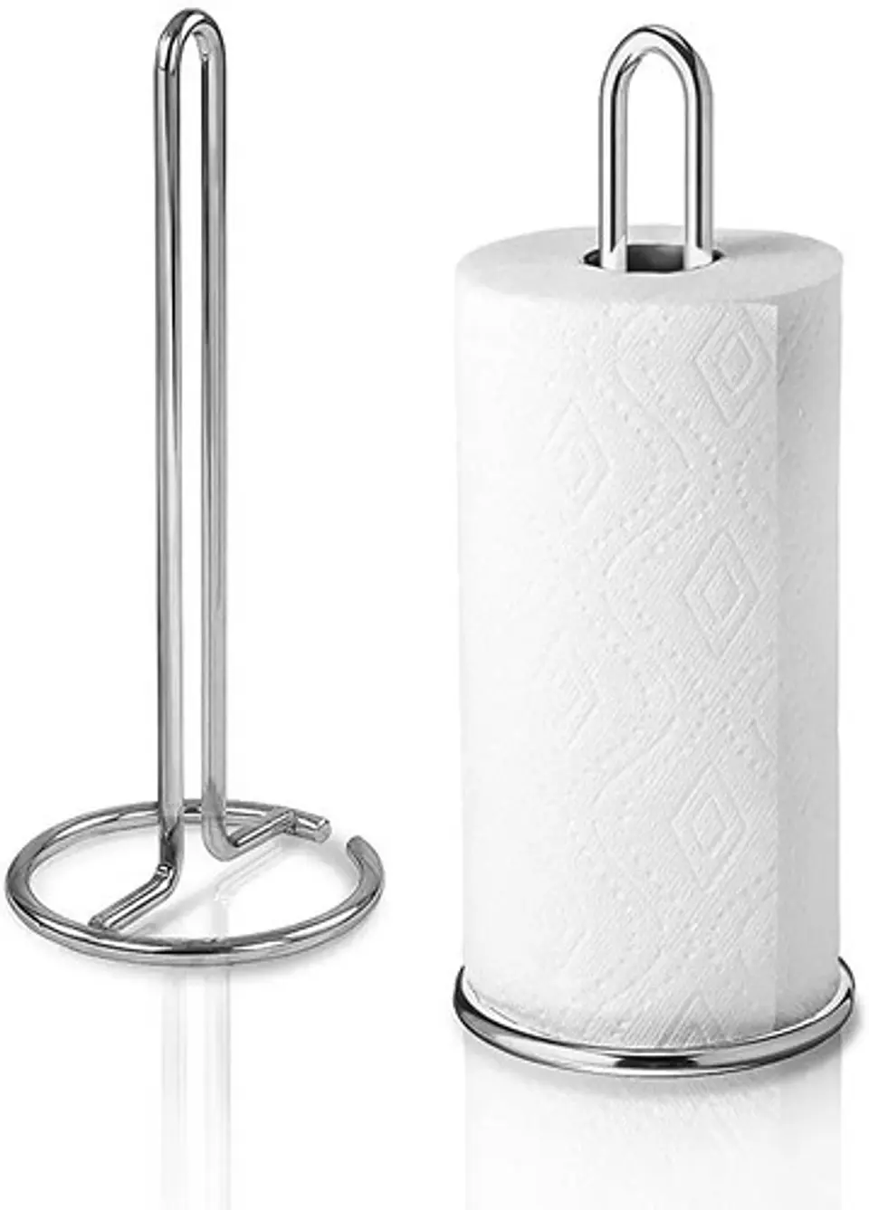 Soporte Organizador Scrubber Cleanz 3 Rollos Metal Plateado 30cm 32cm 1