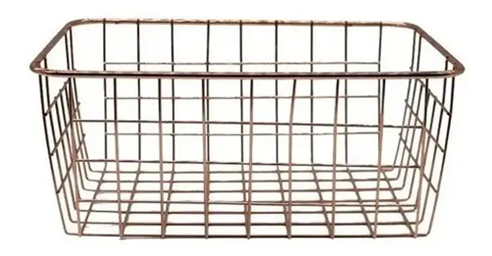 Canasta 27x21cm Metálica Cromada Hogar Organizador 3076253 3