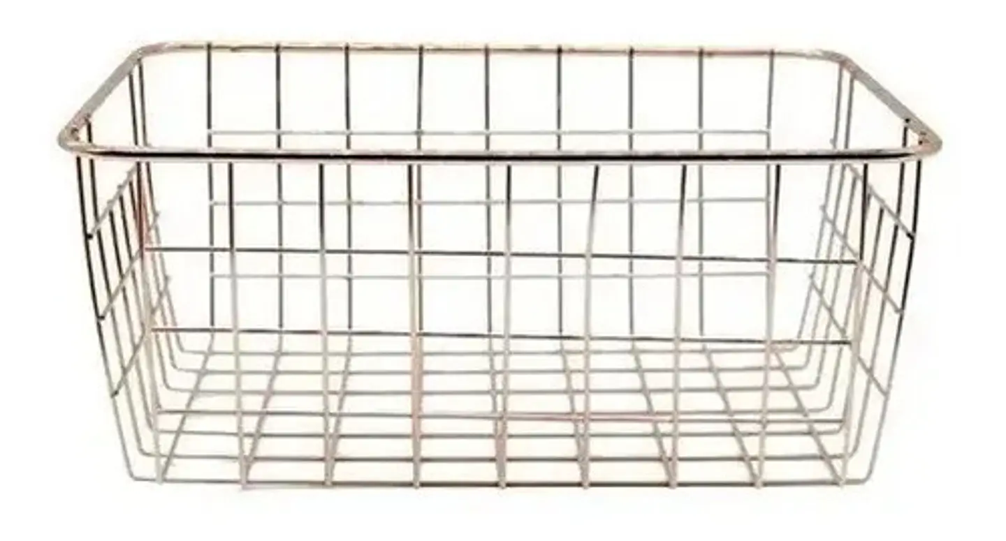 Canasta 27x21cm Metálica Cromada Hogar Organizador 3076253 4