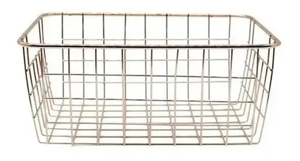 Canasta 27x21cm Metálica Cromada Hogar Organizador 3076253 4