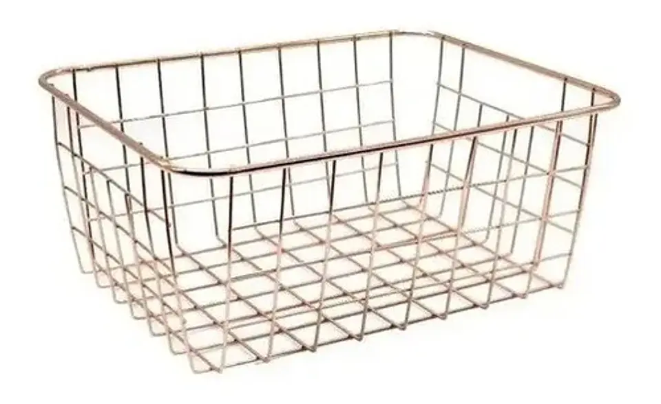 Canasta 27x21cm Metálica Cromada Hogar Organizador 3076253 5