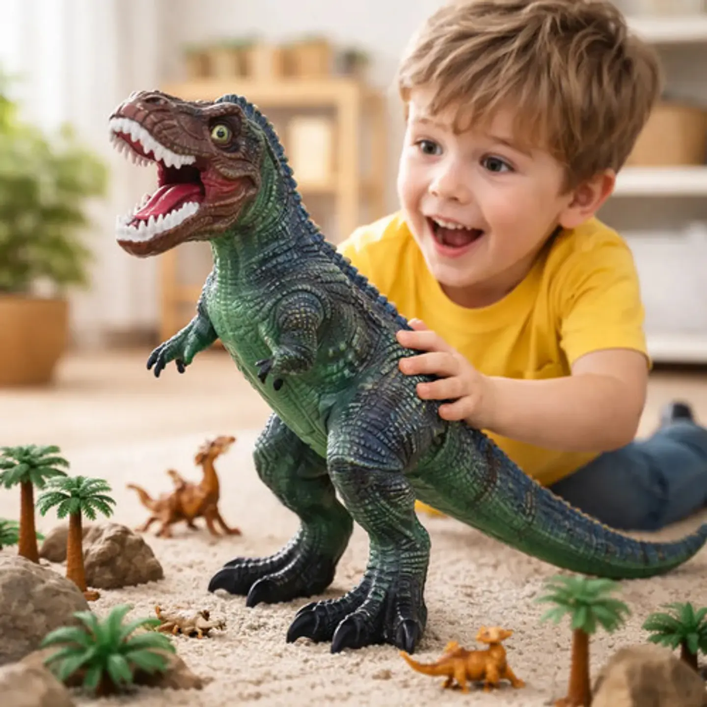 Dinosaurios Gigantes 50cm Caucho Textura Con Sonidos 5861-6 12