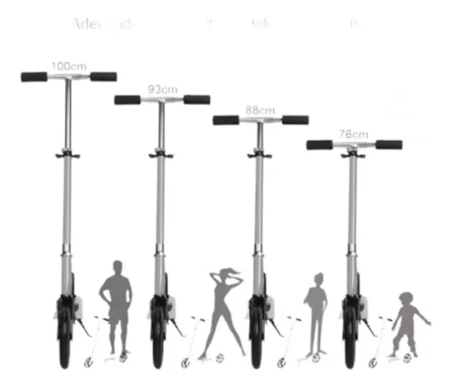 Scooter Adulto Niños Patineta Monopatín Freno Disco Plegable 13