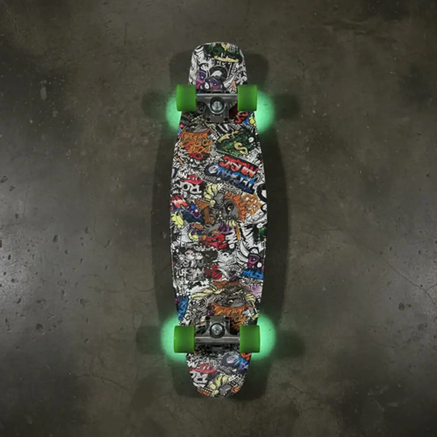 Patineta Penny Estampada 65cm Con Agarre Niños Skate Luces  12