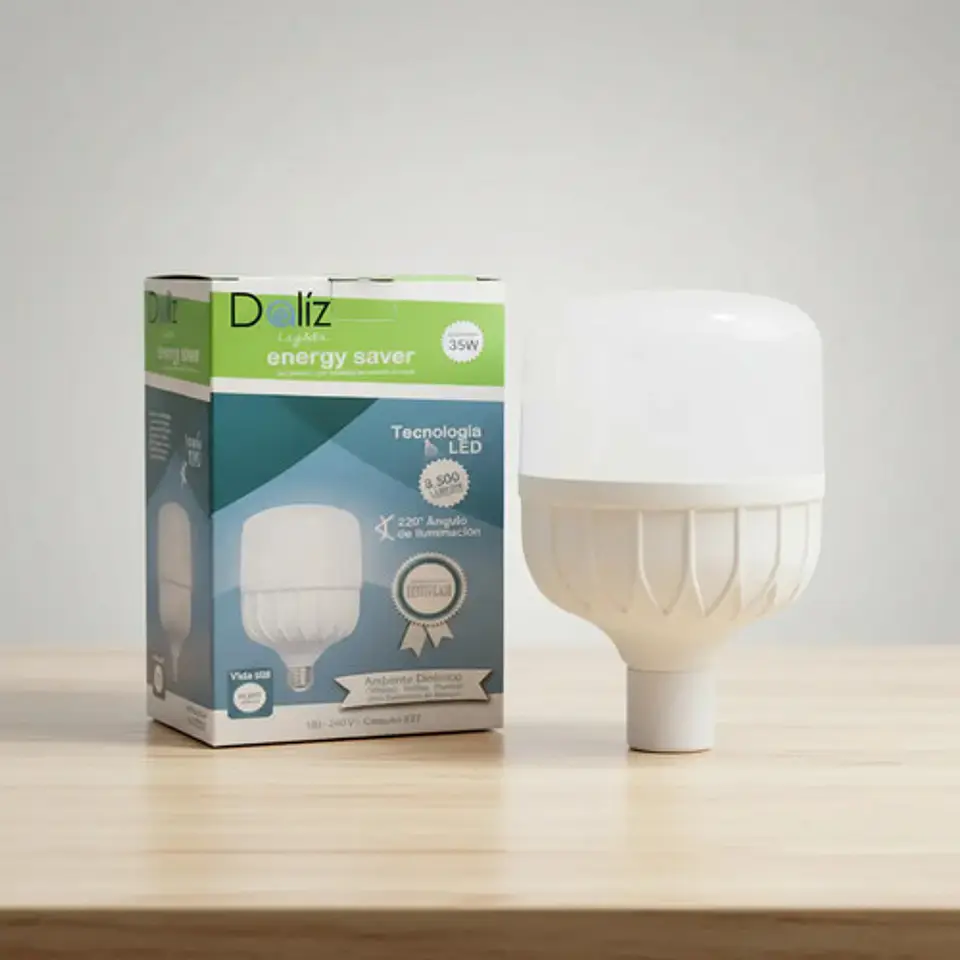 Bombillo Led 35w Luz Blanco Frío Dalíz Light 1420 Casquillo E27 1