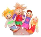 Títere Dedos X4 Marioneta Hadas Fantasía Madera Sz-094 - Miniatura 1
