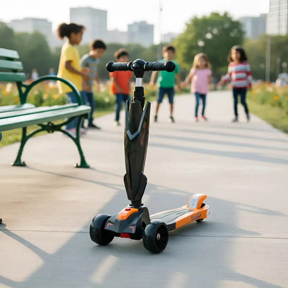Patineta Scooter 70cm Para Niños Plegable Y Luz 80kg / 6199 1