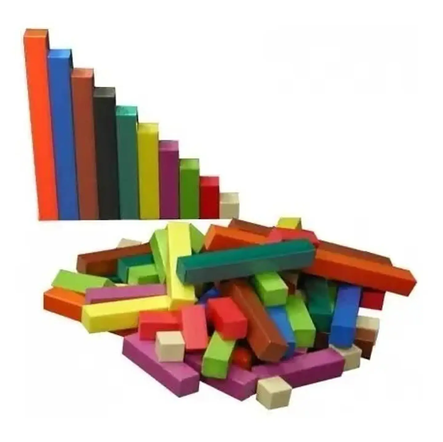 Regletas Cuisenaire En Madera  X100 Matemáticas Niños 2530 2