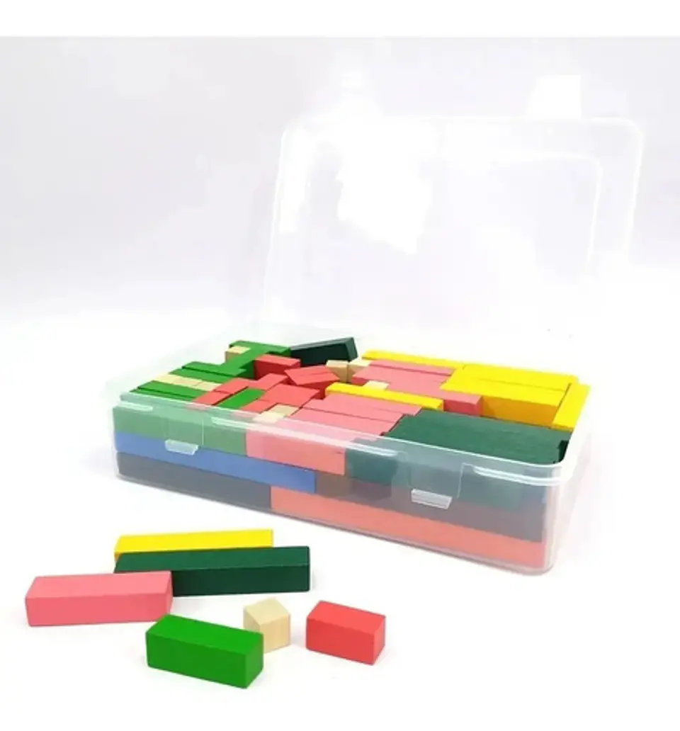 Regletas Cuisenaire En Madera  X100 Matemáticas Niños 2530 3