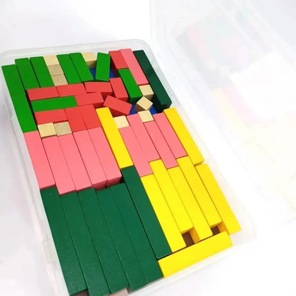 Regletas Cuisenaire En Madera  X100 Matemáticas Niños 2530 4