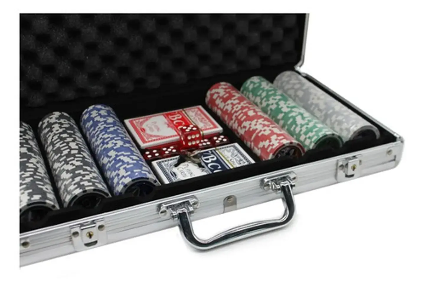 Poker Lujo Maletín Casino 300 Fichas Numerada Holografica  2