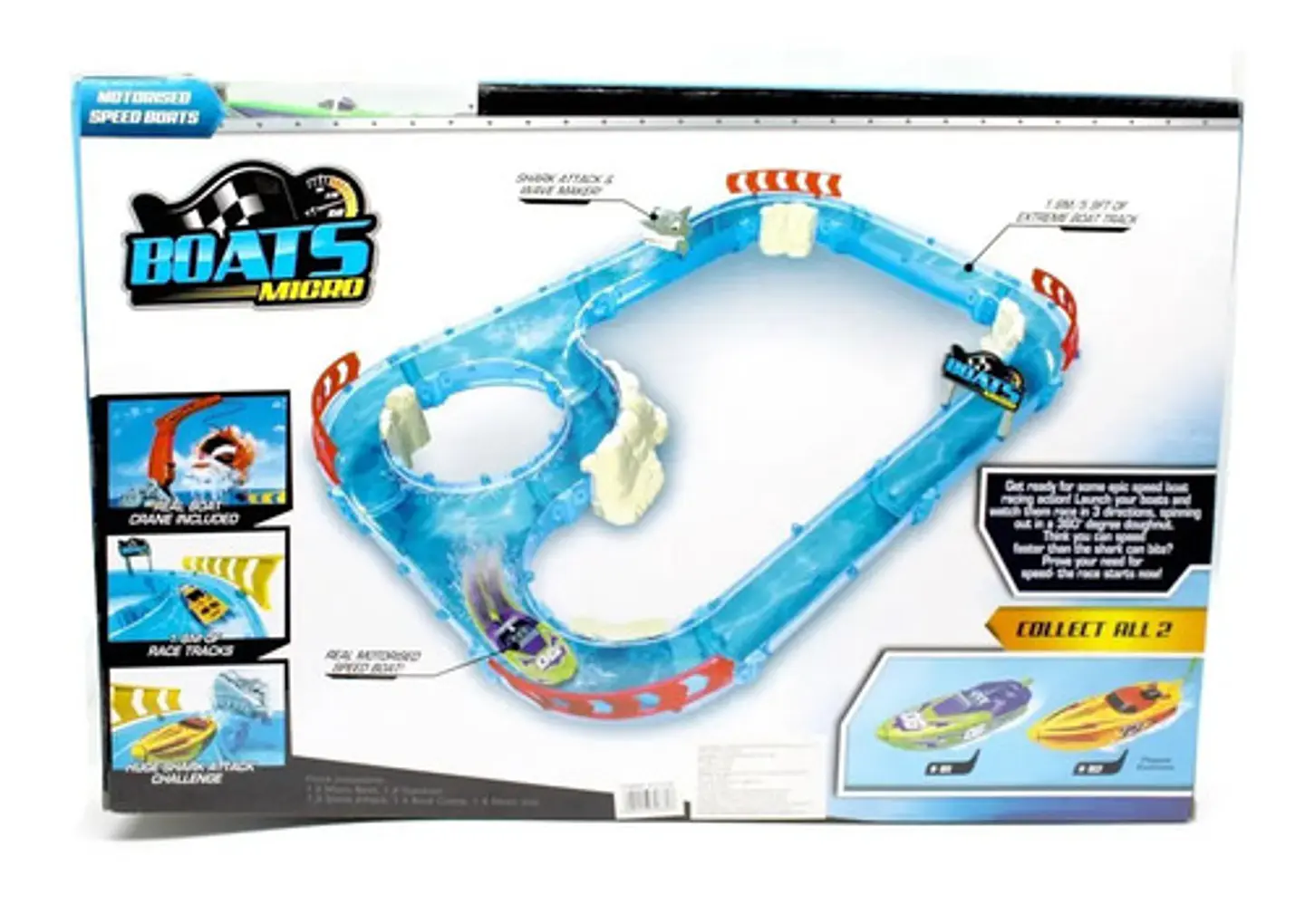 Pista Acuática Circuito En O Con Botes A Batería 4458 Azul 3