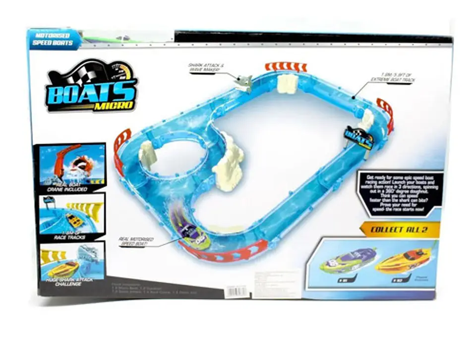 Pista Acuática Circuito En O Con Botes A Batería 4458 Azul 3
