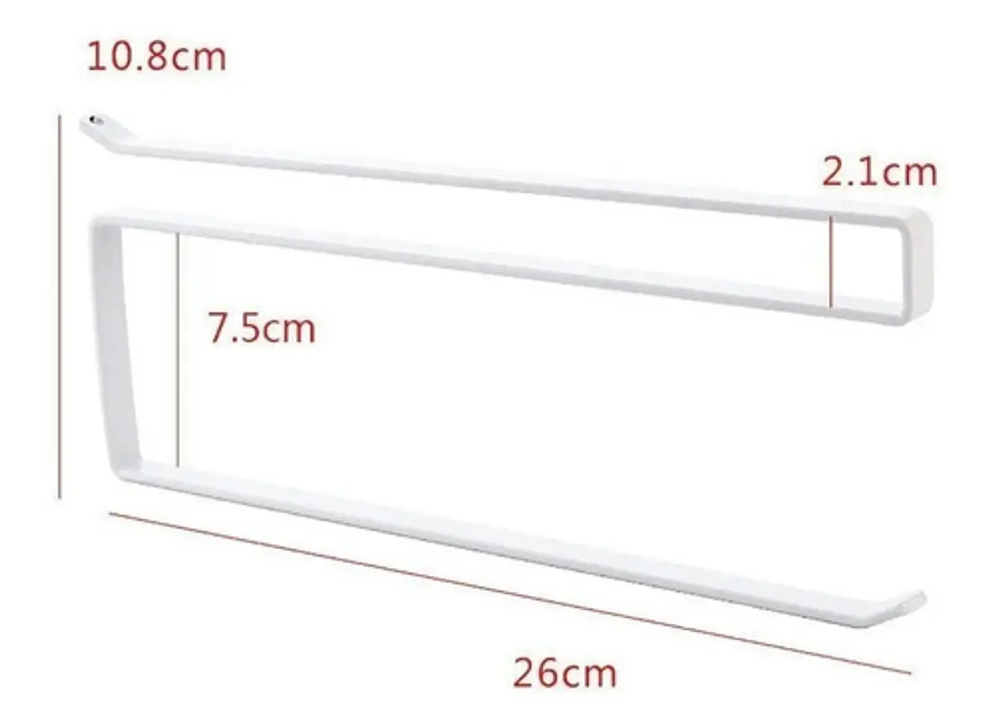 Gancho Colgante Organizador Para Cocina Y Baño Con 1 Estante Blanco 3