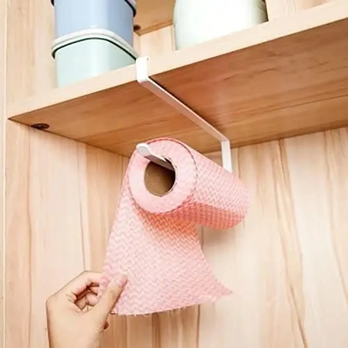 Gancho Colgante Organizador Para Cocina Y Baño Con 1 Estante Blanco 6