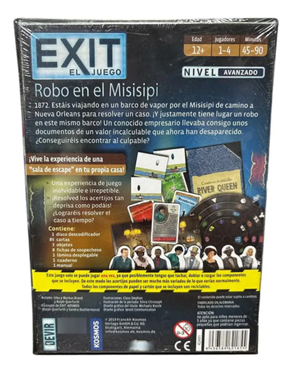 Juego De Mesa Exit Robo En El Misisipi Devir 2