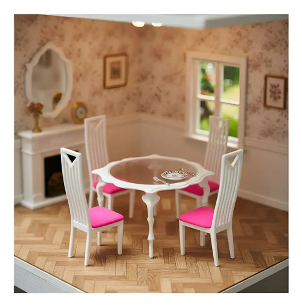 Accesorios Casa De Muñecas Sillas Muebles Plasticos 2
