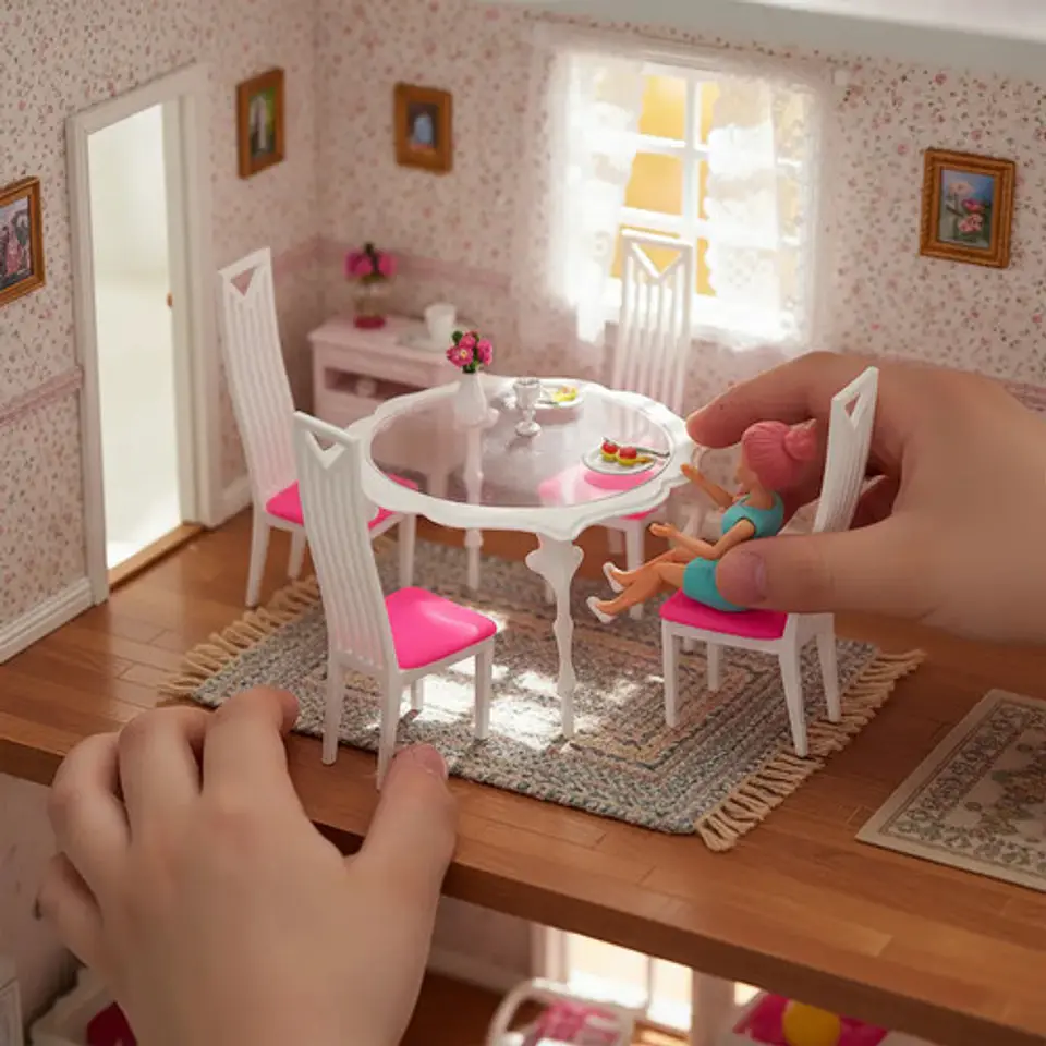 Accesorios Casa De Muñecas Sillas Muebles Plasticos 3