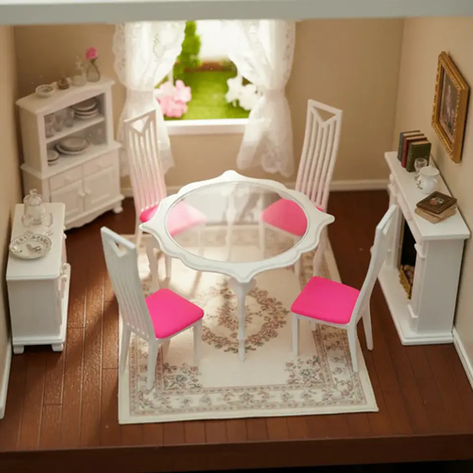Accesorios Casa De Muñecas Sillas Muebles Plasticos 7